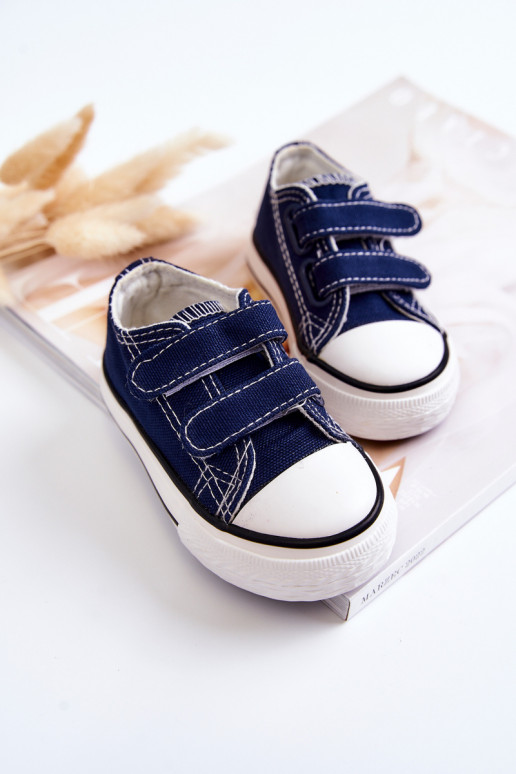 Chaussures décontractées pour enfants Bernie avec fermoirs adhésifs en bleu marine Chaussures décontractées pour enfants Bernie avec fermoirs adhésifs en bleu marine