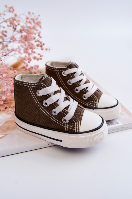 Chaussures de loisirs pour enfants à semelles de couleur kaki Filemon