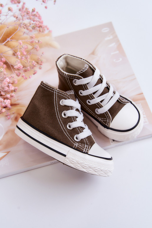 Kinder-Freizeitschuhe mit Sohle in der Farbe Khaki von Filemon