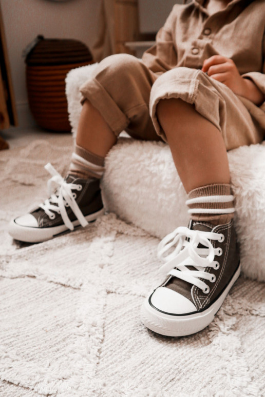 Chaussures de loisirs pour enfants à semelles de couleur kaki Filemon