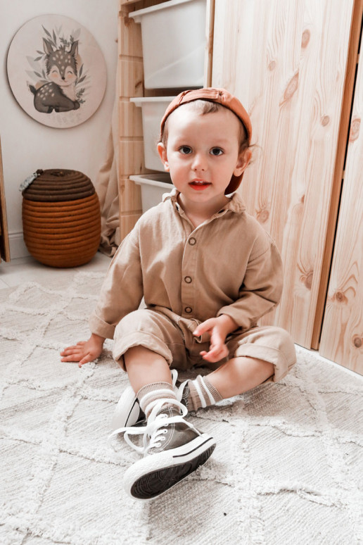 Chaussures de loisirs pour enfants à semelles de couleur kaki Filemon