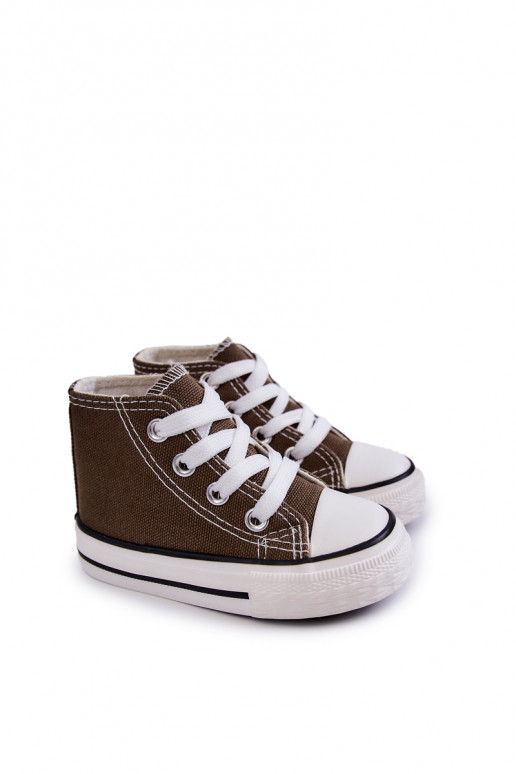 Chaussures de loisirs pour enfants à semelles de couleur kaki Filemon