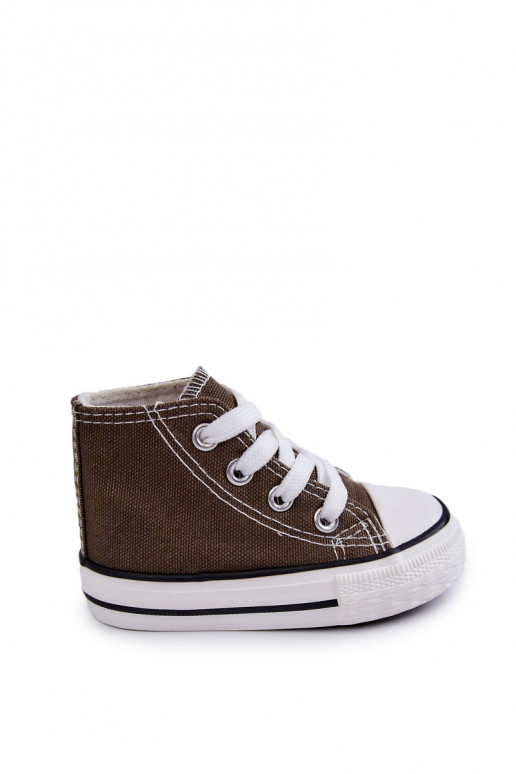 Chaussures de loisirs pour enfants à semelles de couleur kaki Filemon