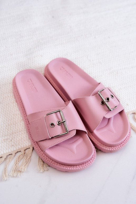 Modèle classique Chaussons femme Big Star JJ274A308 couleur rose