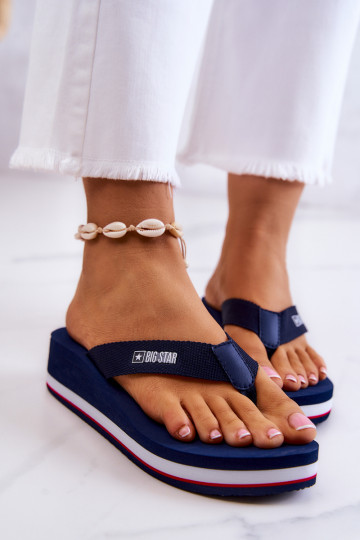Pantoffels Big Star JJ274A331 donkerblauw