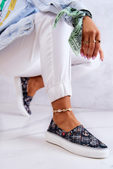 Sneakers Slip-on Memory Foam Big Star JJ276012 zwarte kleur