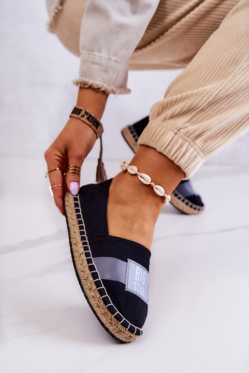 Stijlvolle instapespadrilles Big Star JJ274963 zwart 2