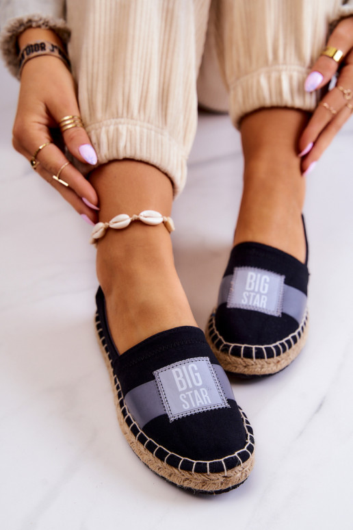 Espadrilles à enfiler élégantes Big Star JJ274963 noir