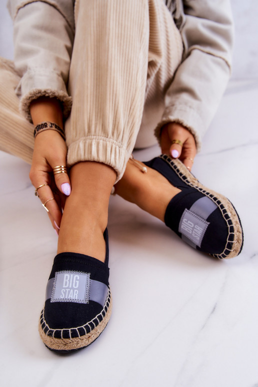 Stilvolle Slip-On-Espadrilles Big Star JJ274963 schwarz Stilvolle Slip-On-Espadrilles Big Star JJ274963 schwarz