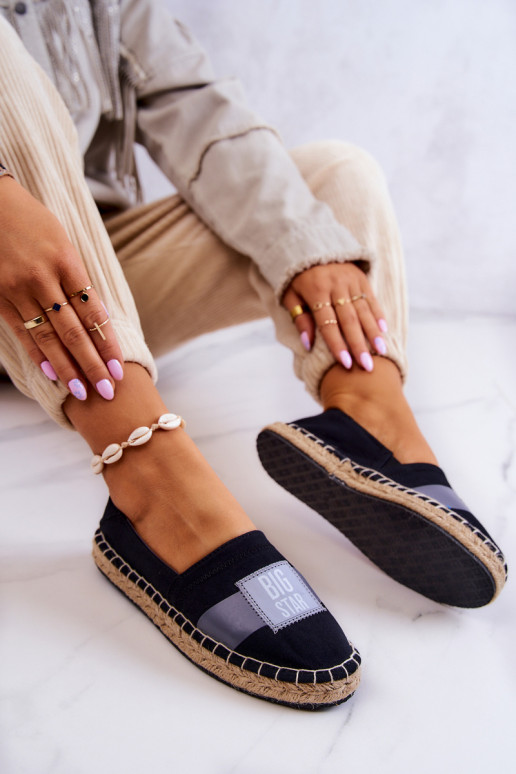 Espadrilles à enfiler élégantes Big Star JJ274963 noir Espadrilles à enfiler élégantes Big Star JJ274963 noir