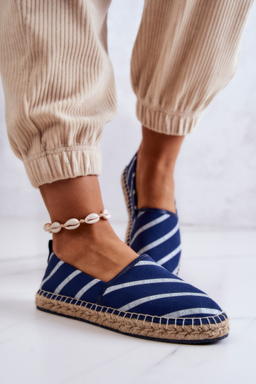 Klassiek model espadrilles Big Star JJ274960 donkerblauw