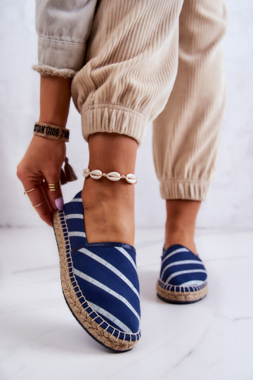 Klassisches Modell Espadrilles Big Star JJ274960 dunkelblau 2