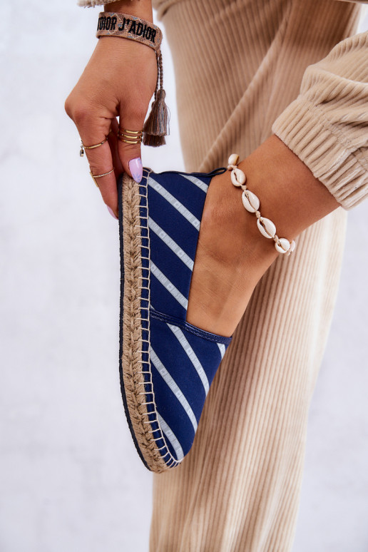 Klassiek model espadrilles Big Star JJ274960 donkerblauw