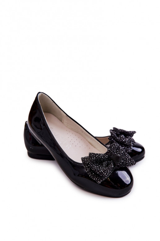 Ballerinaschoenen met linten in de kleur zwart Zolly