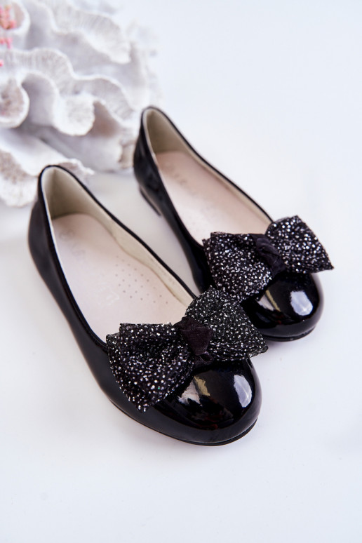 Ballerines avec rubans de couleur noire Zolly