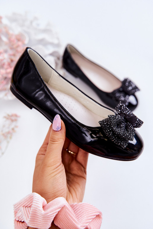 Ballerines avec rubans de couleur noire Zolly