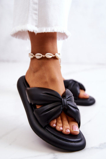 Pantoufles à la mode de couleur noire Savirra 2