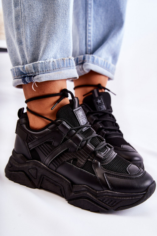 Chaussures de loisirs élégantes de couleur noire Daren Chaussures de loisirs élégantes de couleur noire Daren