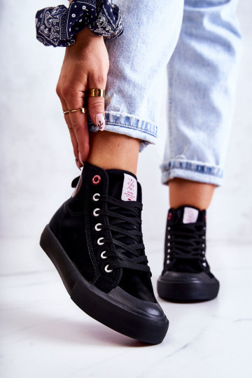 Cross Jeans JJ2R4055C Cross Jeans vrijetijdsschoenen in zwarte kleur