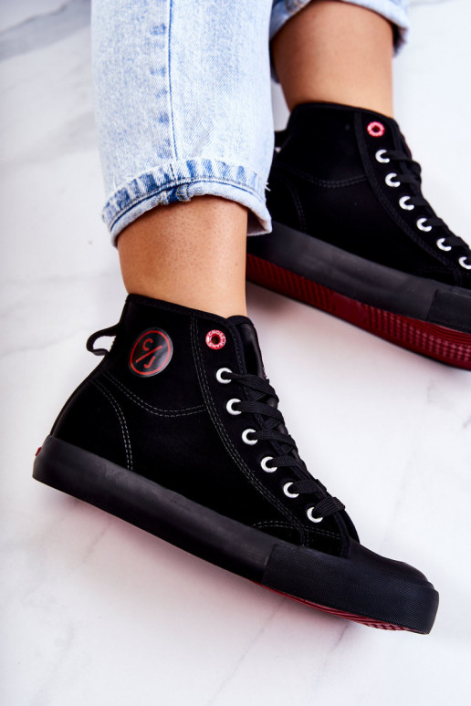 Cross Jeans JJ2R4055C chaussures de loisirs cross jeans de couleur noire