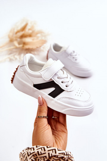 Chaussures de sport enfant couleur blanc-noir Jessie