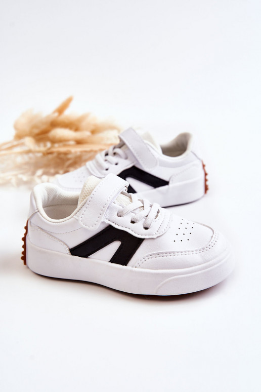 Chaussures de sport enfant couleur blanc-noir Jessie
