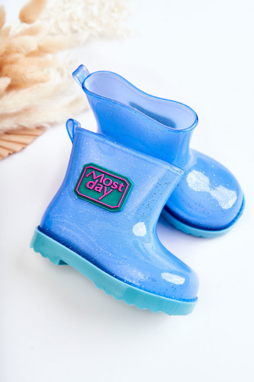 Bottes en caoutchouc pour enfants couleur bleue Rain