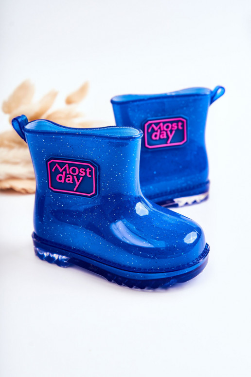 Bottes en caoutchouc pour enfants de couleur bleu foncé Rain