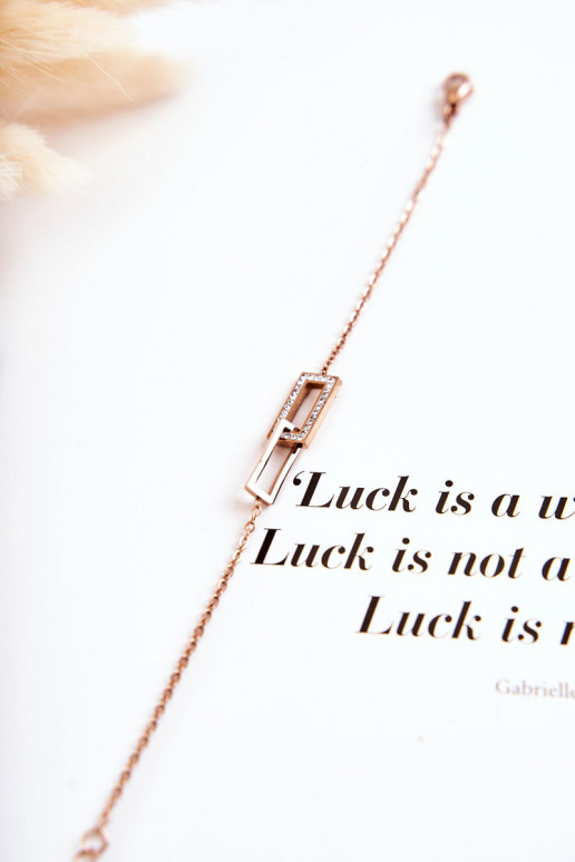 Armband met fonkelende ogen in roze goud Armband met fonkelende ogen in roze goud