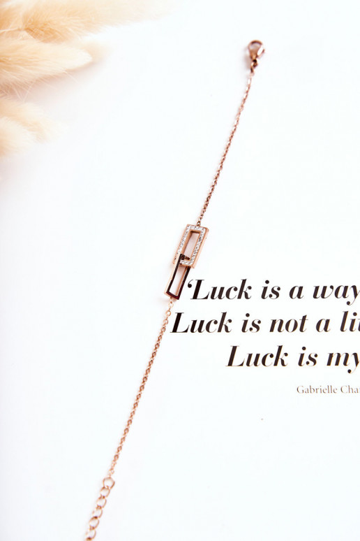 Armband met fonkelende ogen in roze goud Armband met fonkelende ogen in roze goud