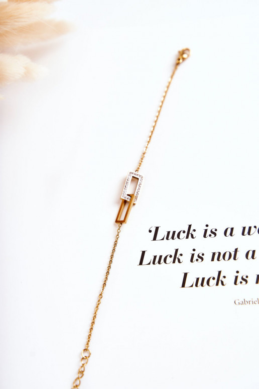 Damenarmband mit funkelnden Augen in Goldfarbe Damenarmband mit funkelnden Augen in Goldfarbe