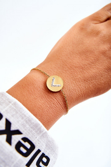 Bracelet pour femme avec ornements et yeux en zircon couleur or 2