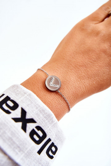 Damesarmband met ornamenten en zirkonia ogen, zilverkleur 2