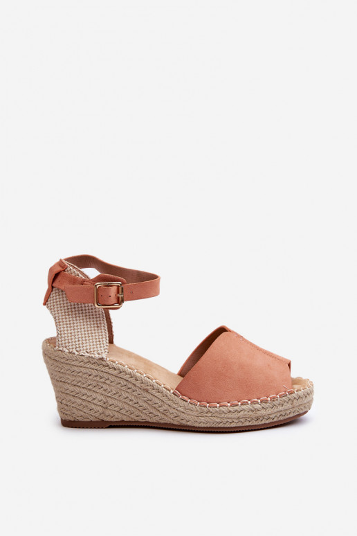 Sandales à plateforme en Dellia rose clair Sandales à plateforme en Dellia rose clair