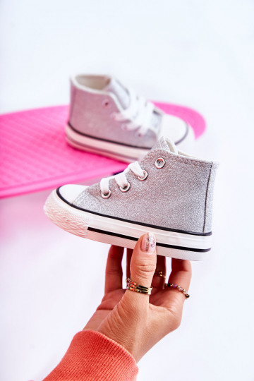 Catrina zilverkleurige leren sneakers 2