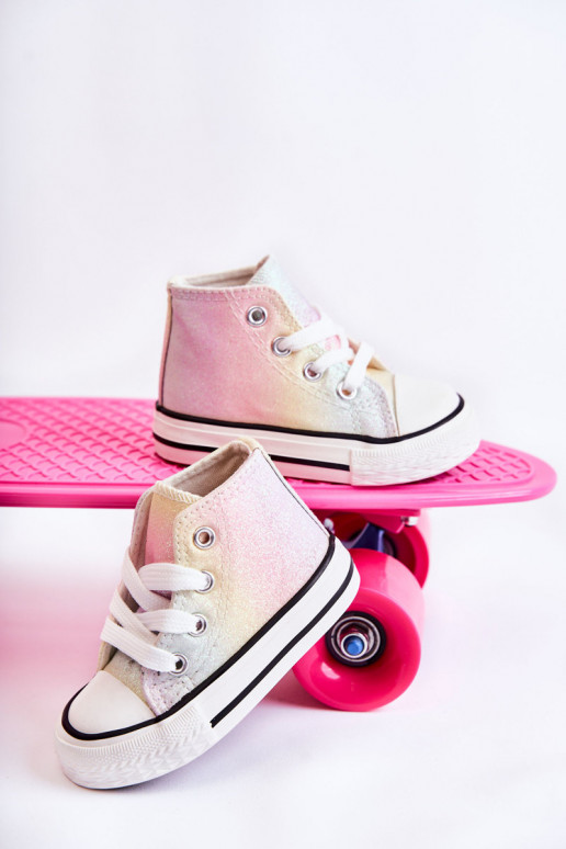 Baskets blanches avec semelles de différentes couleurs Blanka