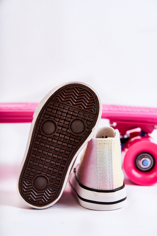 Witte sneakers met zool in diverse kleuren Blanka