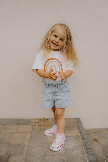 Kinder-Freizeitschuhe mit Absatz rosa Farbe Mona 2