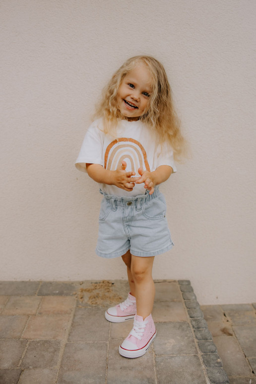 Chaussures de loisirs pour enfants à talon couleur rose Mona Chaussures de loisirs pour enfants à talon couleur rose Mona