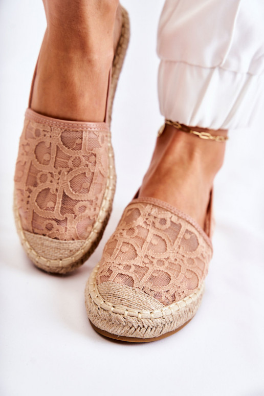 Espadrilles modèle classique avec éléments ajourés Nude Catris