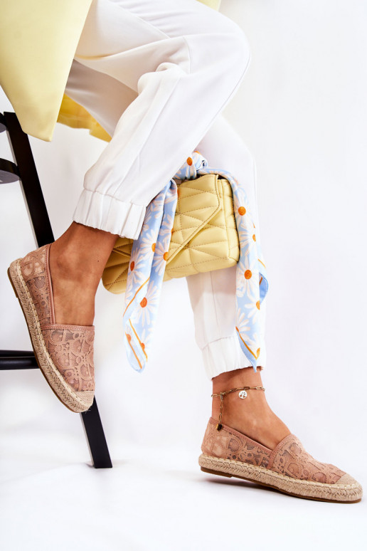 Espadrilles modèle classique avec éléments ajourés Nude Catris Espadrilles modèle classique avec éléments ajourés Nude Catris