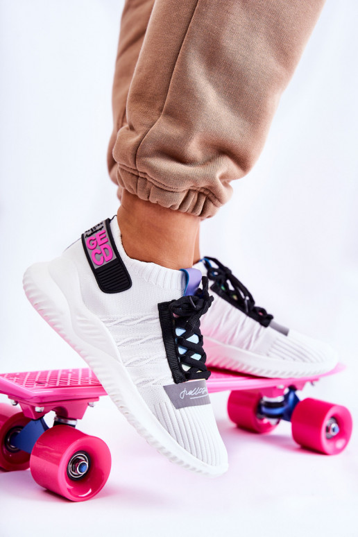 Chaussures Klayra de couleur blanche du modèle de sneaker