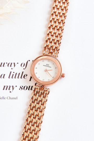 Montre femme Giorgio & Dario aux yeux scintillants en or rose