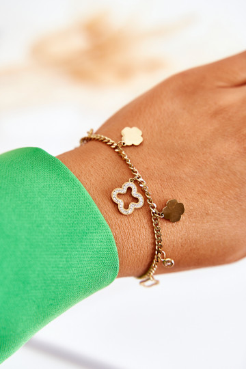 Armband met mooie details in goudkleur 2