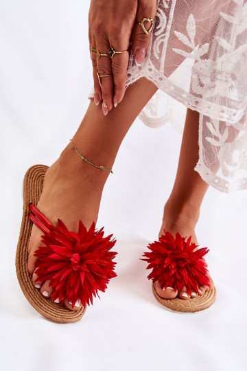 Chaussons couleur rouge Eviana 2