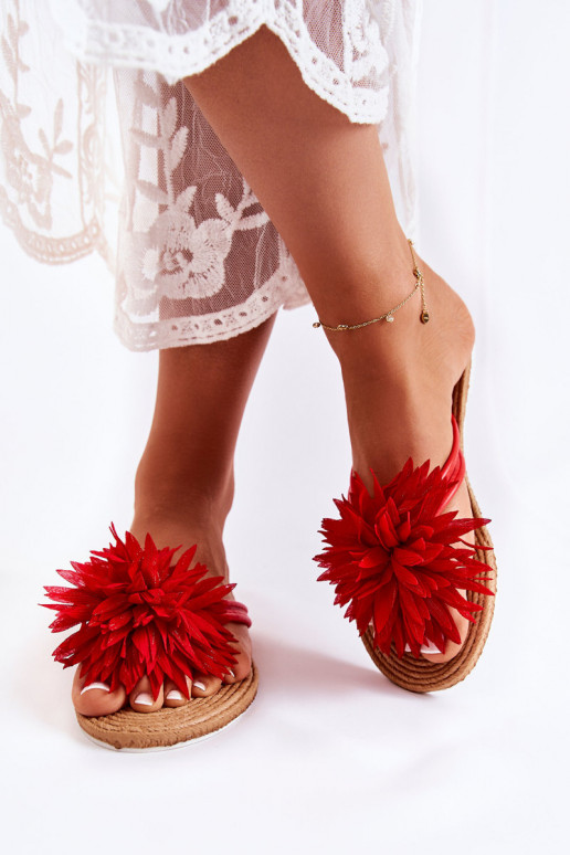 Slippers rode kleur Eviana Slippers rode kleur Eviana