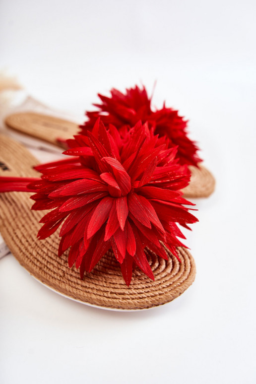 Chaussons couleur rouge Eviana