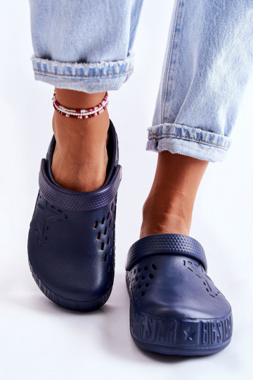 Lichte pantoffels Big Star II275002 donkerblauw 2