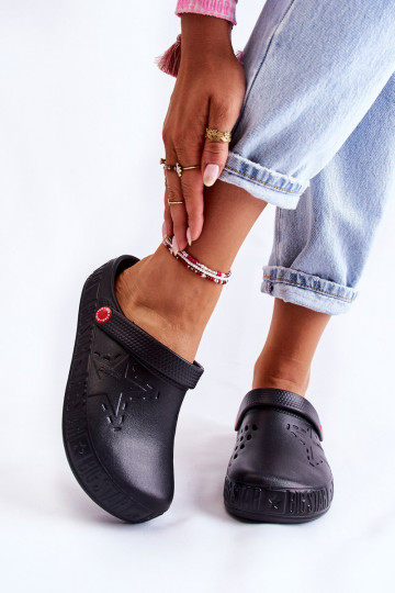 Lichte pantoffels Big Star II275001 zwarte kleur