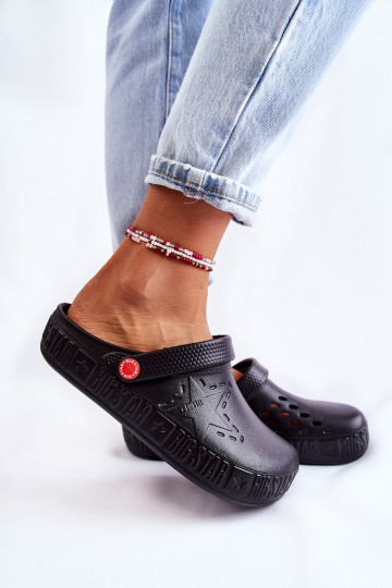 Lichte pantoffels Big Star II275001 zwarte kleur 2